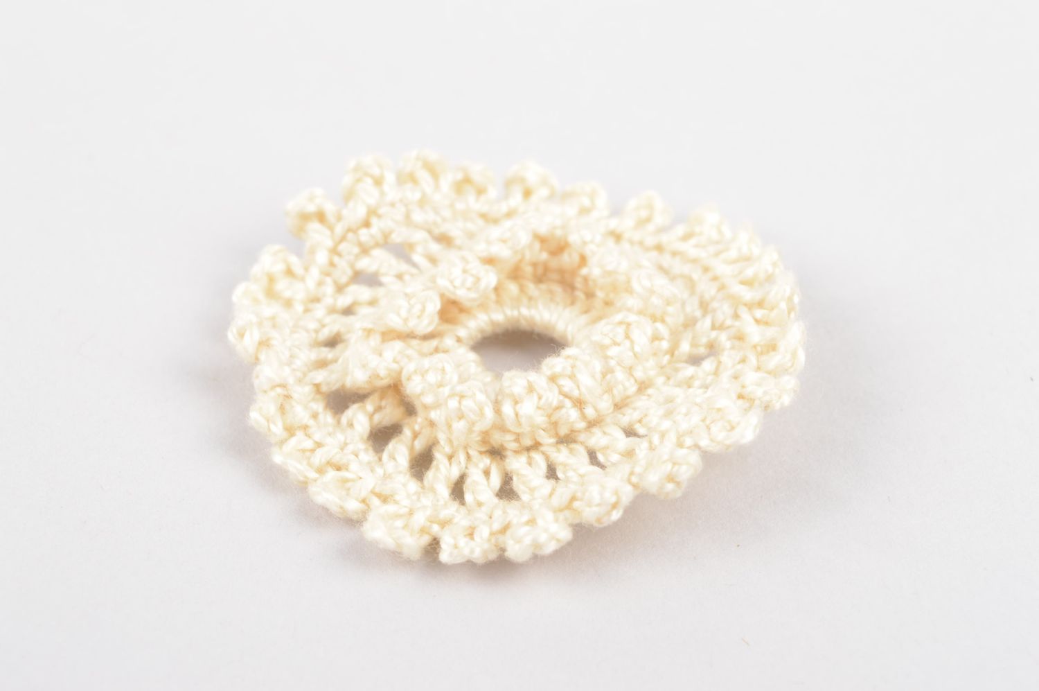 Unusual handmade crochet flower for brooch making jewelry findings crochet ideas photo 2