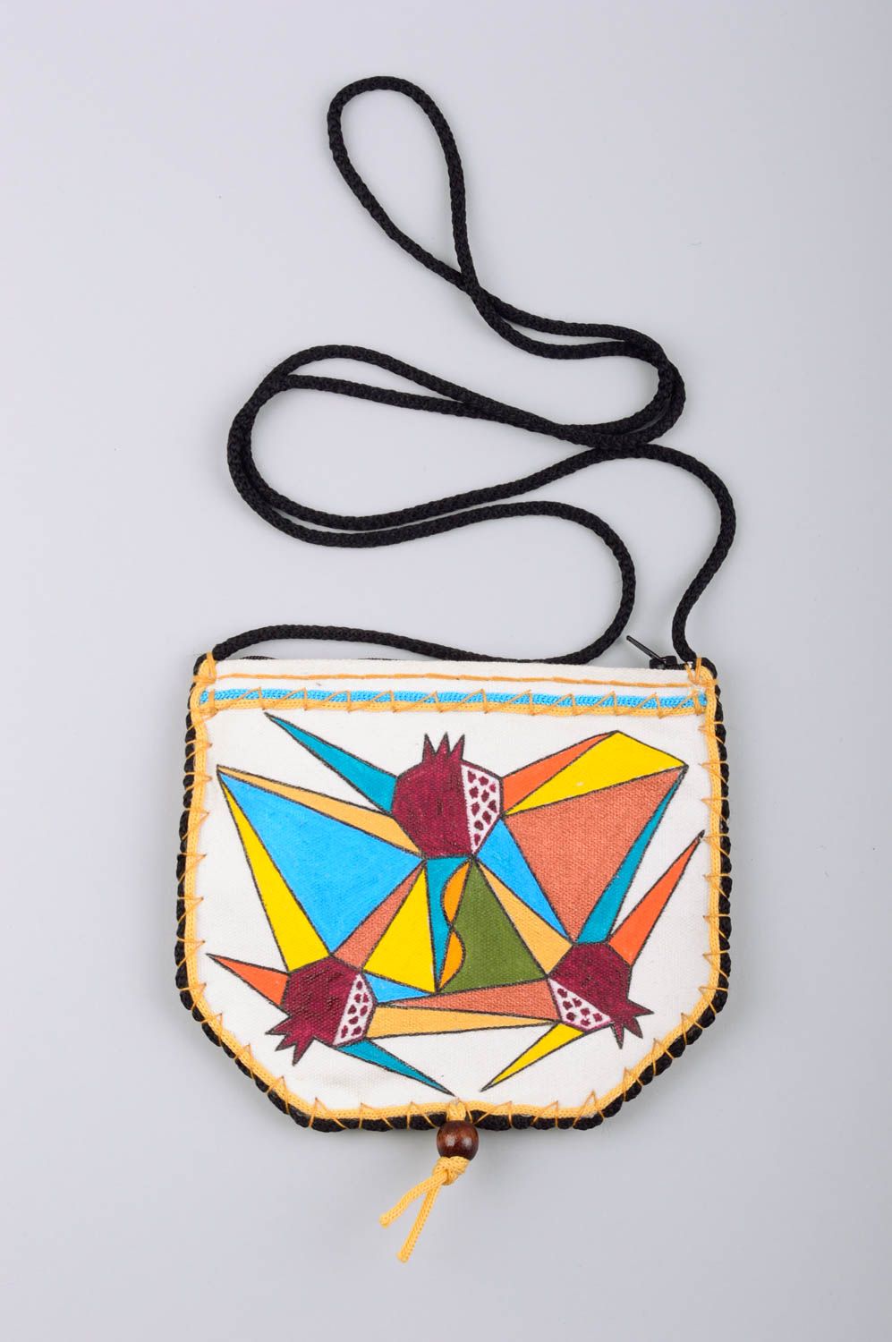 Handmade shoulder bag fabric purse made of tarpaulin fabric women's accessory photo 1