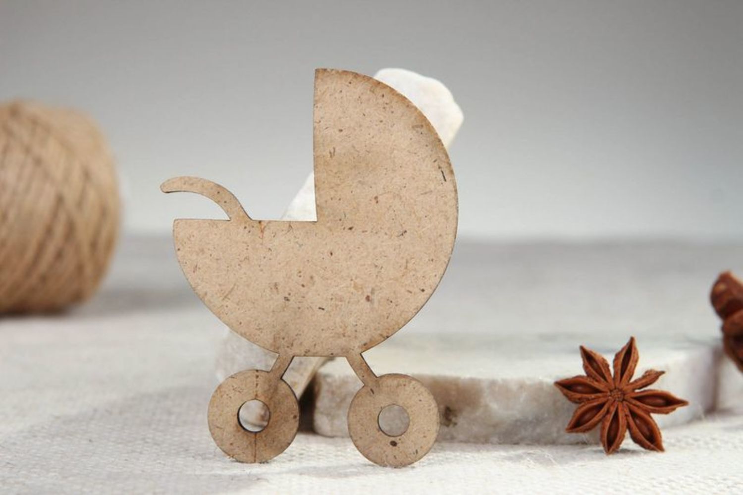 Chipboard Baby carriage photo 1