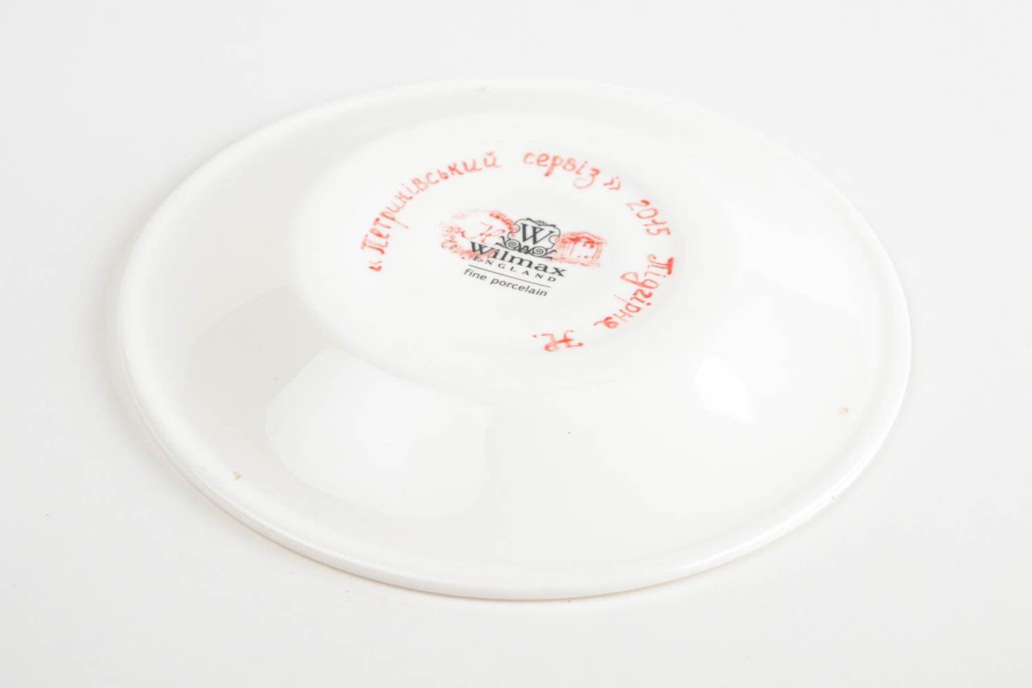 Soucoupe porcelaine fait main Petite assiette ronde dessin Service vaisselle  photo 5