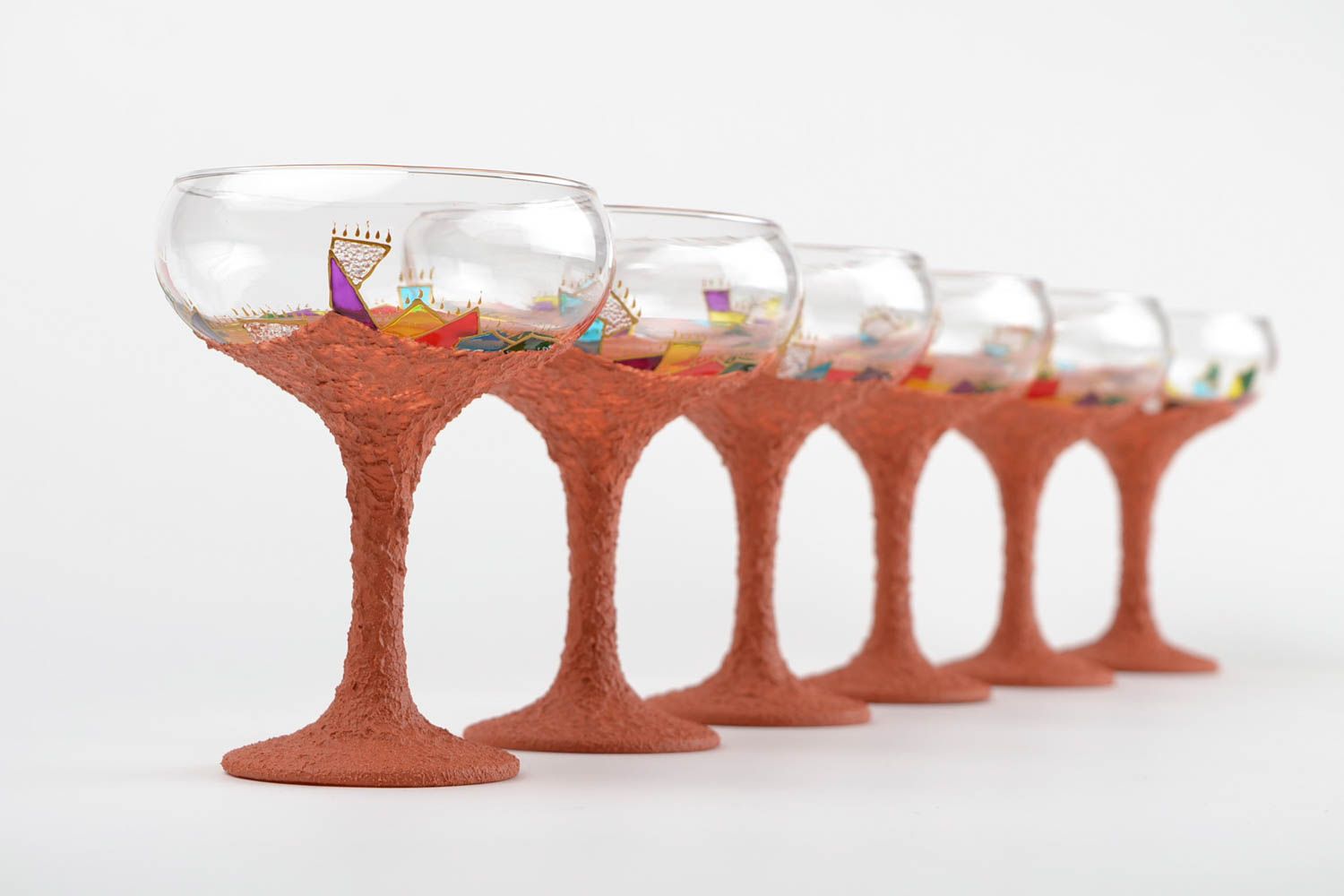 Copas de champagne hechos a mano de cristal utensilios de cocina regalo original foto 1