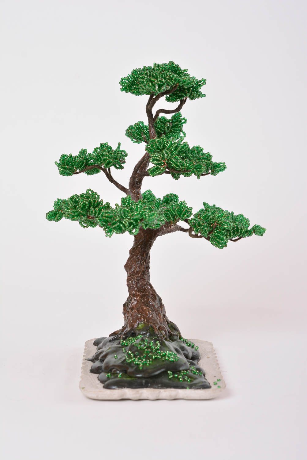Дерево из бисера handmade дерево бонсай из бисера бонсай из бисера красивый фото 3