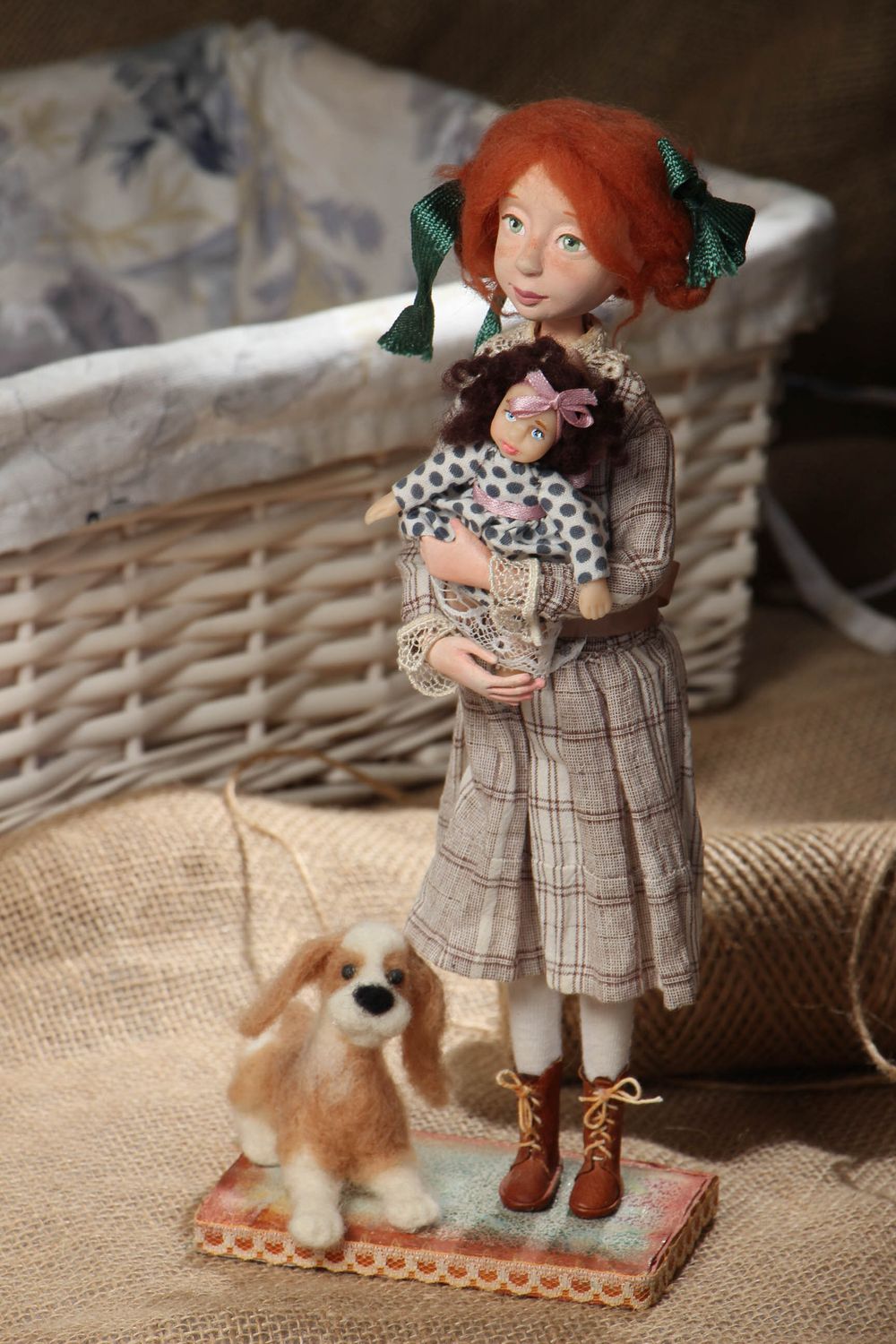 Handmade designer doll for home decor Pollyanna photo 5