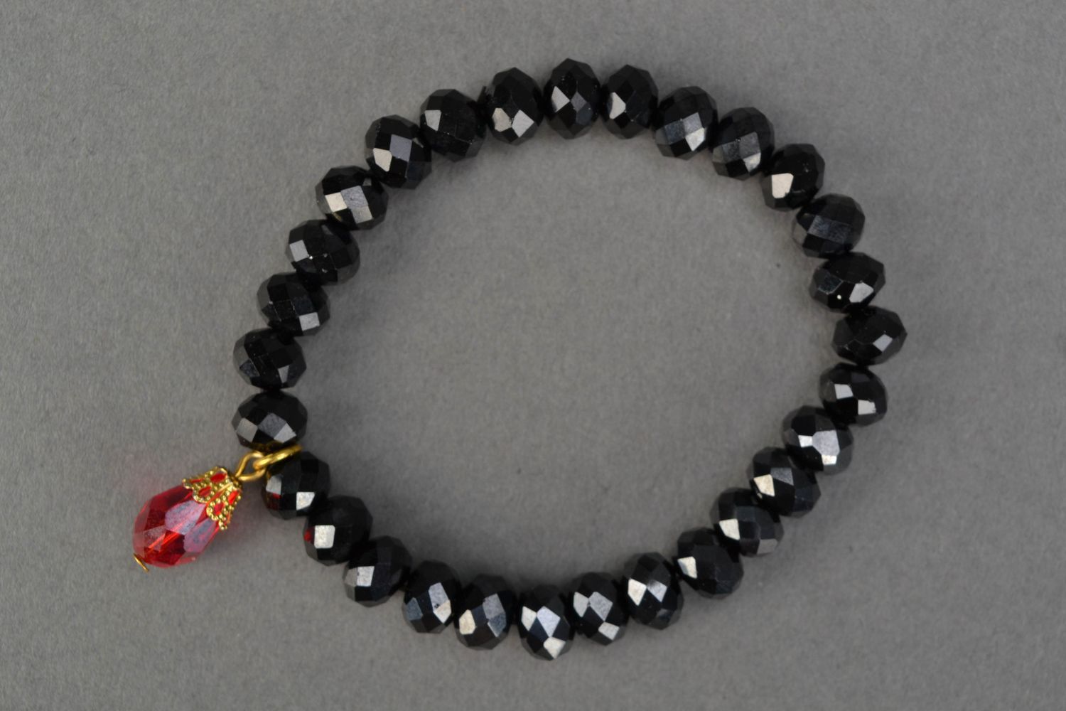 Handmade Czech crystal bead bracelet photo 5