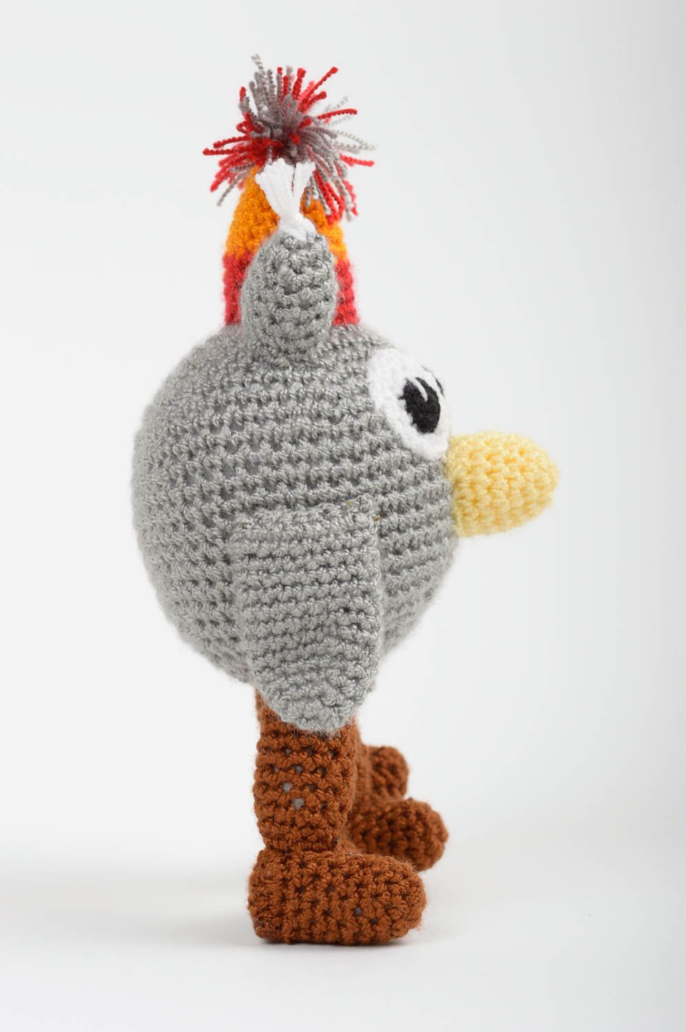 Jouet hibou Peluche faite main Déco maison tricoté au crochet pour enfant photo 2
