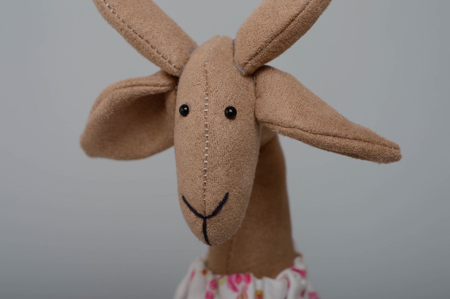 Suede and cotton toy goat photo 2
