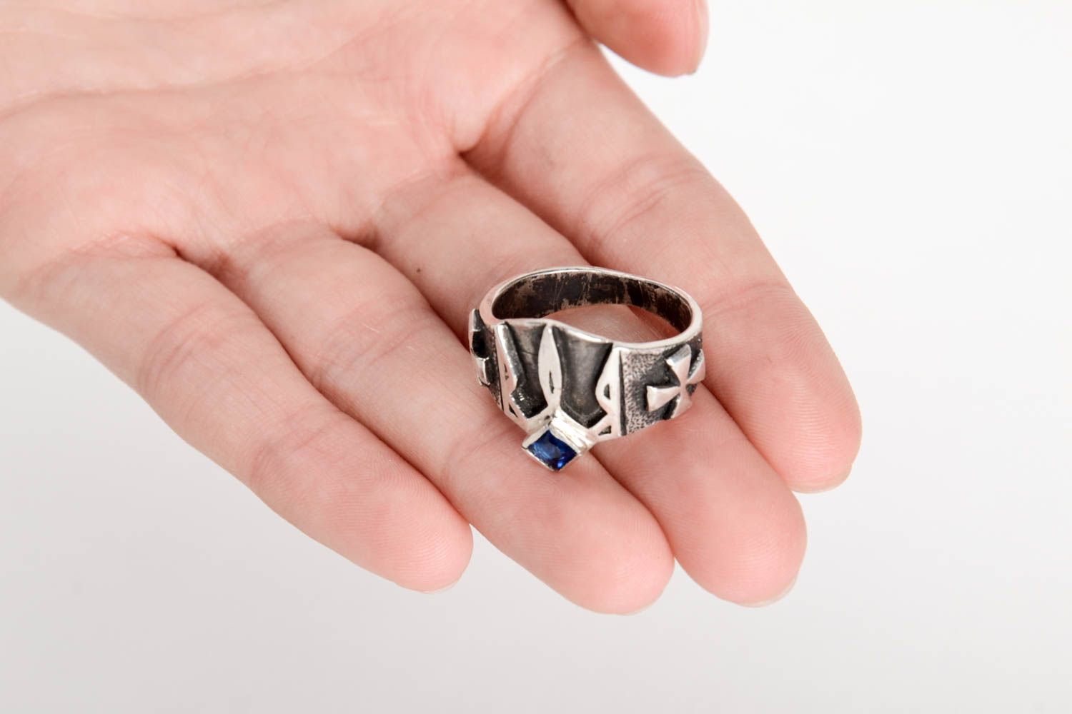 Украшение ручной работы серебряное кольцо подарок для мужчины необычное кольцо фото 5