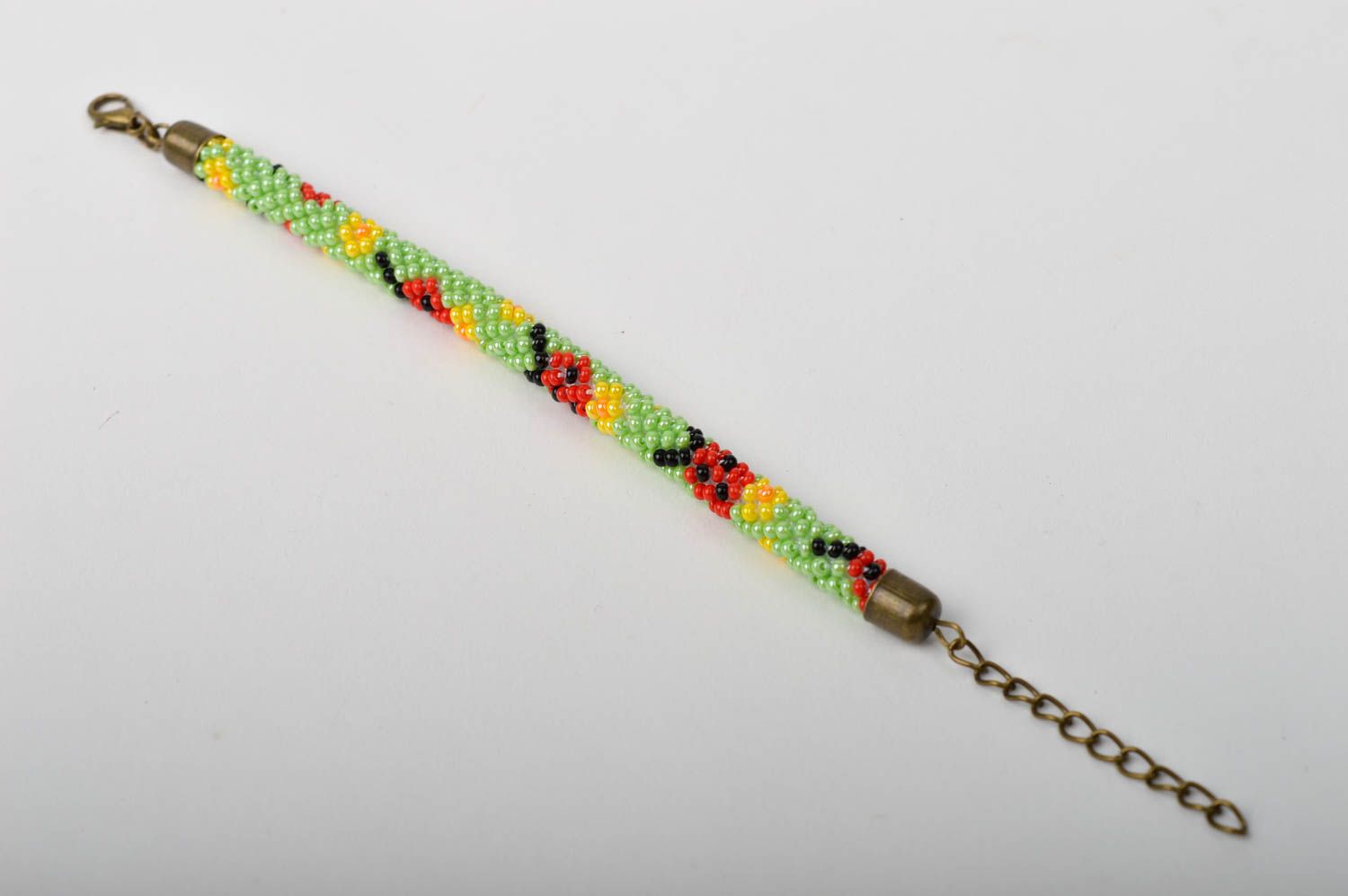 Браслет из бисера ручной работы летний модный браслет украшение из бисера фото 3