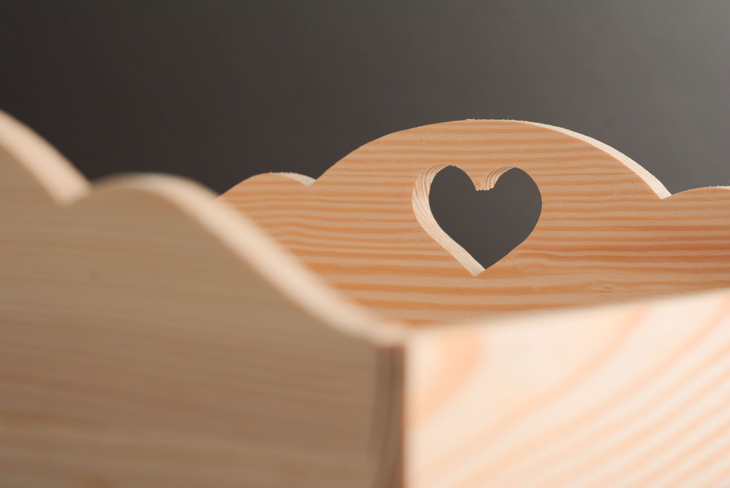 Wooden blank tray Heart photo 3