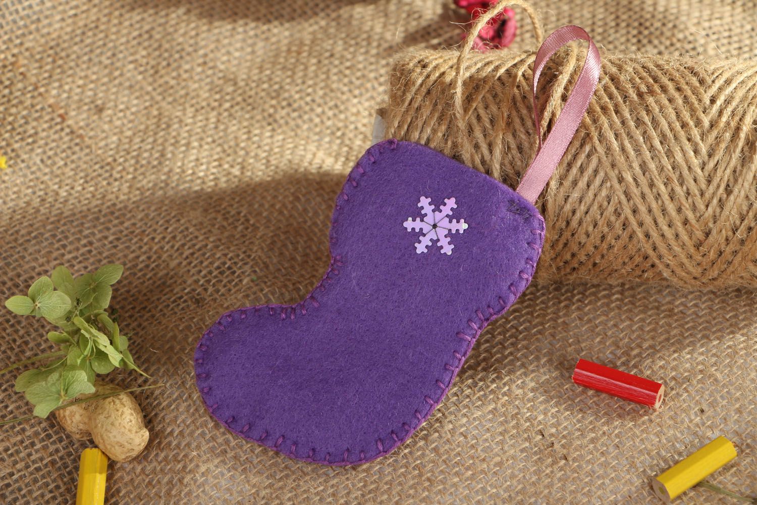 Fabric Christmas toy Boot photo 4