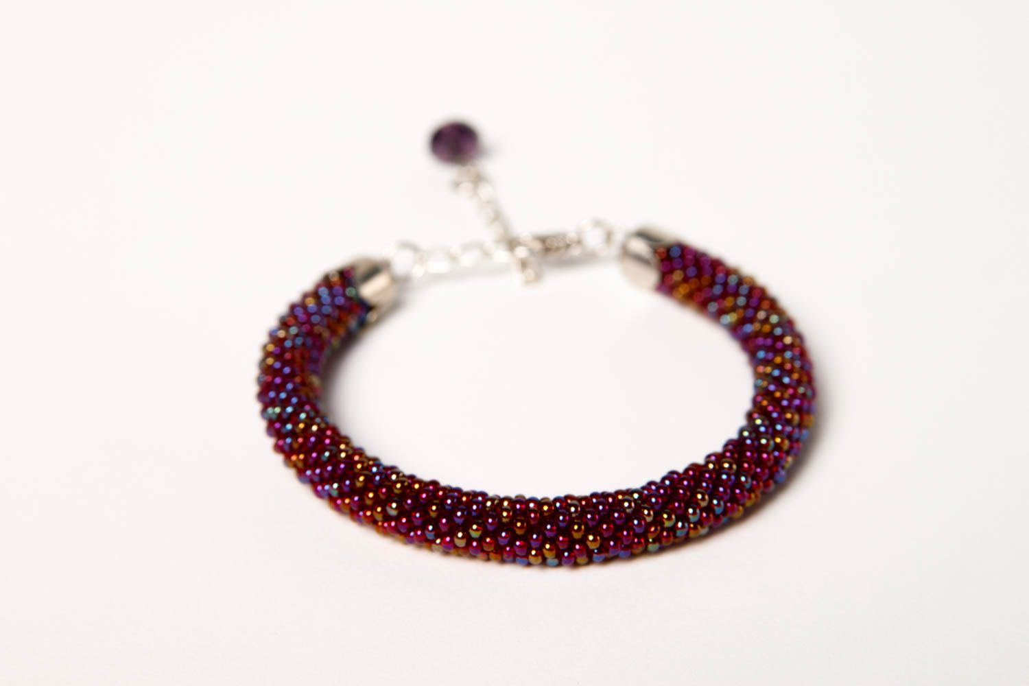 Bracelet perles rocaille Bijou fait main fourniture de métal Accessoire femme photo 3