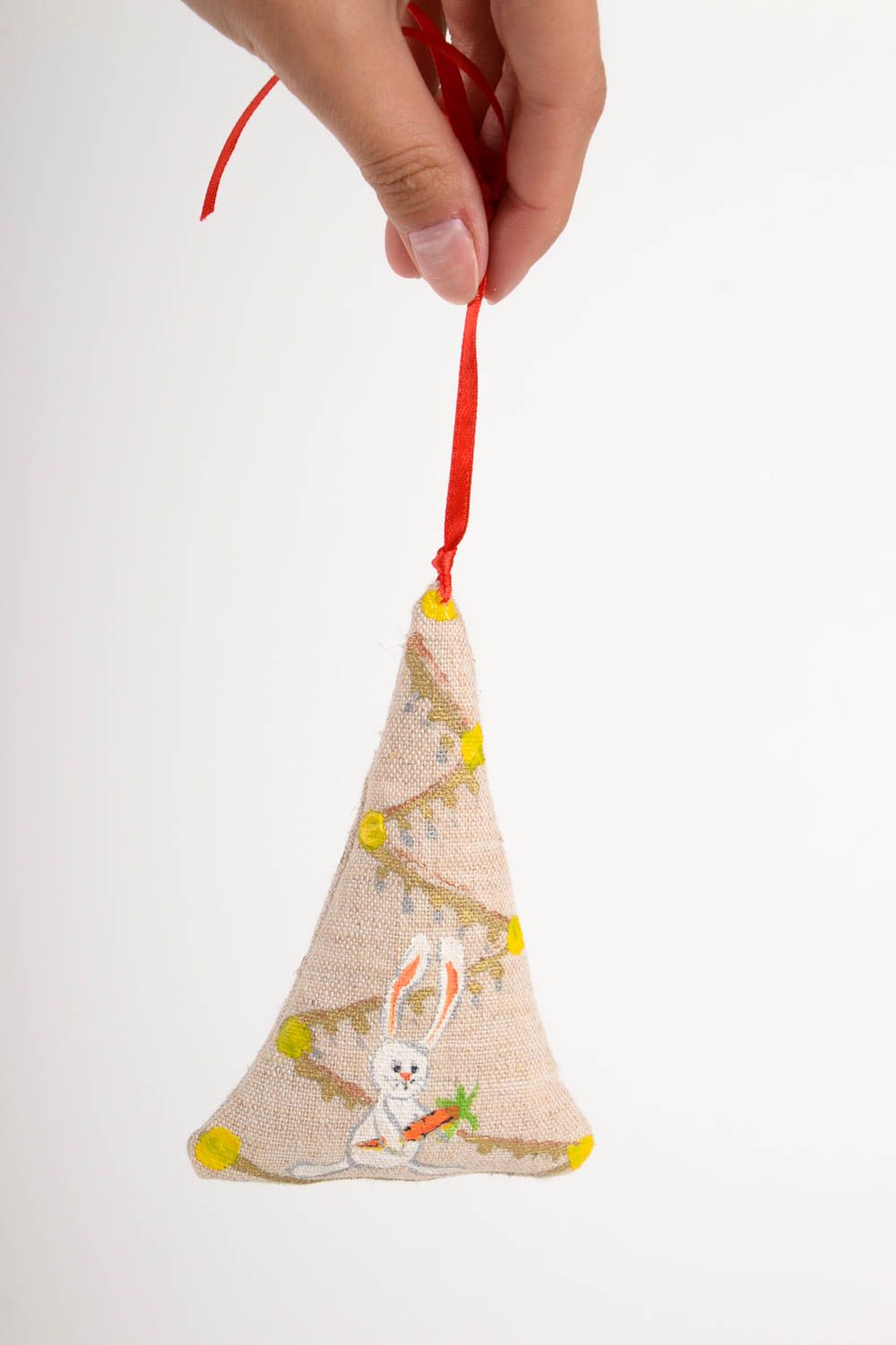 Декоративная подвеска игрушка ручной работы декор для дома из ткани для детей фото 3