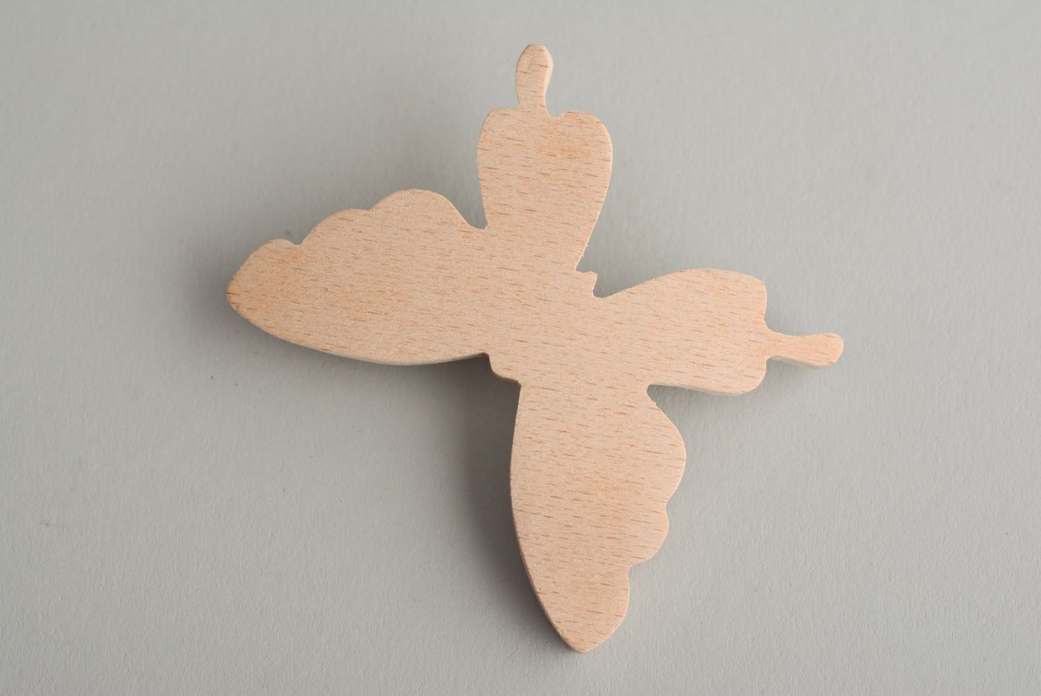 Plywood blank for hair clip Butterfly photo 3