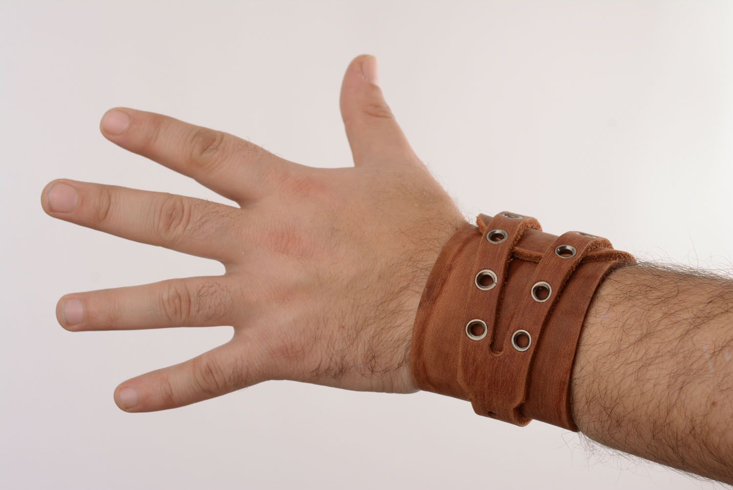 Leather bracelet wristband photo 5