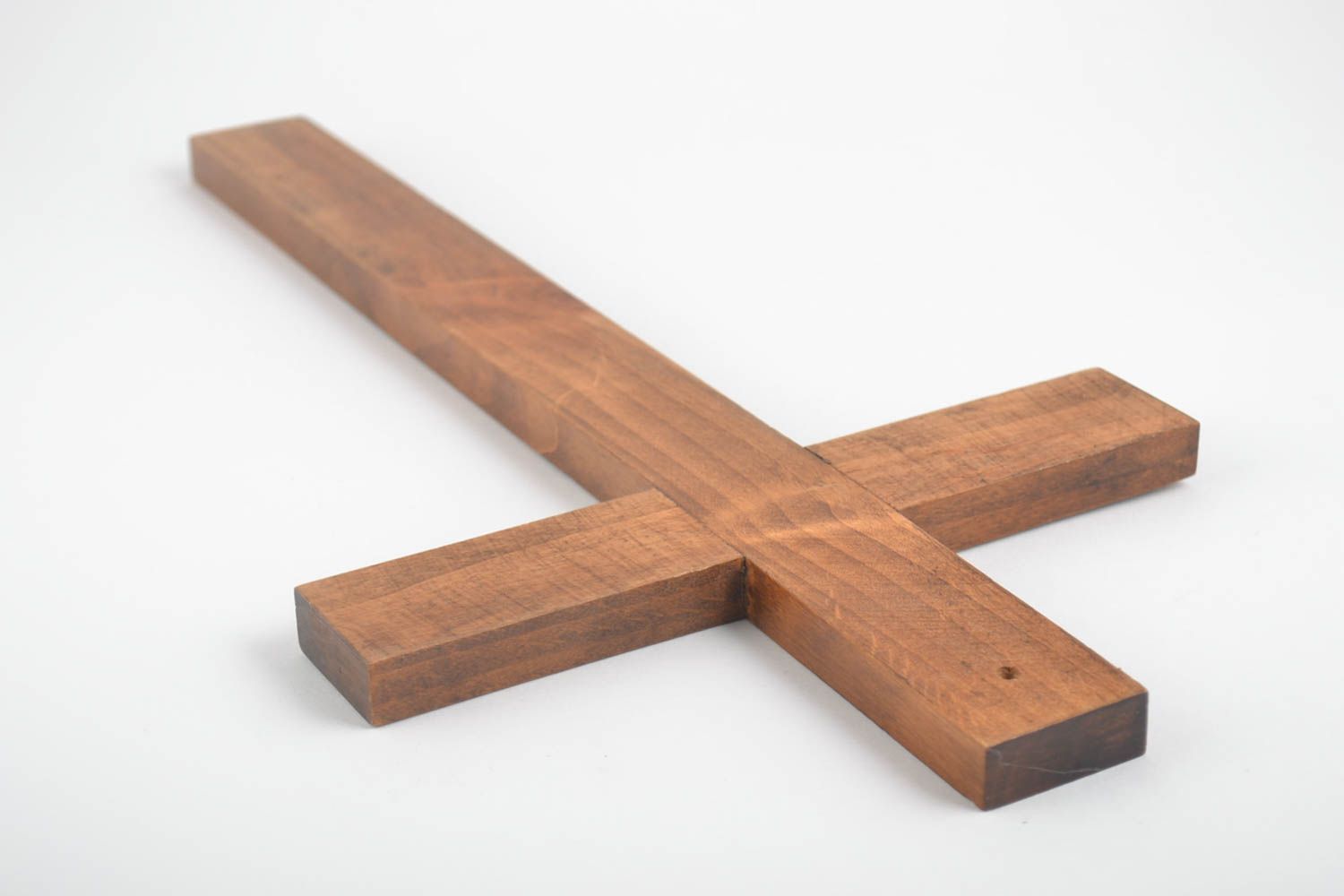 Croix en bois fait main Objet religieux Déco maison grand écologique tilleul photo 4