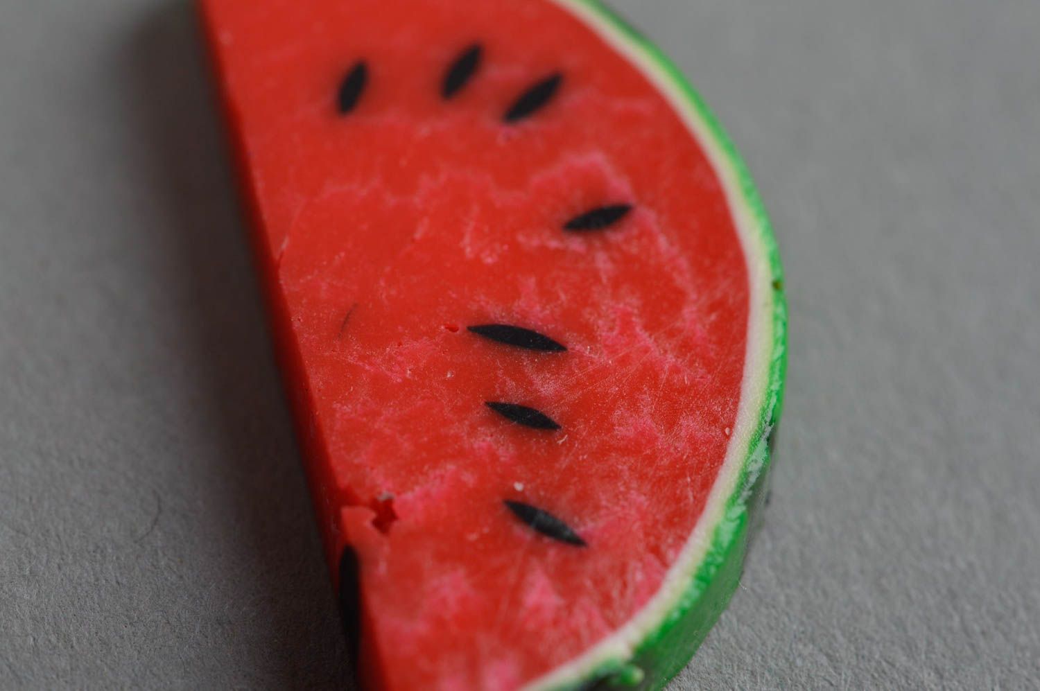 Originelle handgemachte Polymerton Ohrringe Wassermelone für lustige Mädchen foto 5