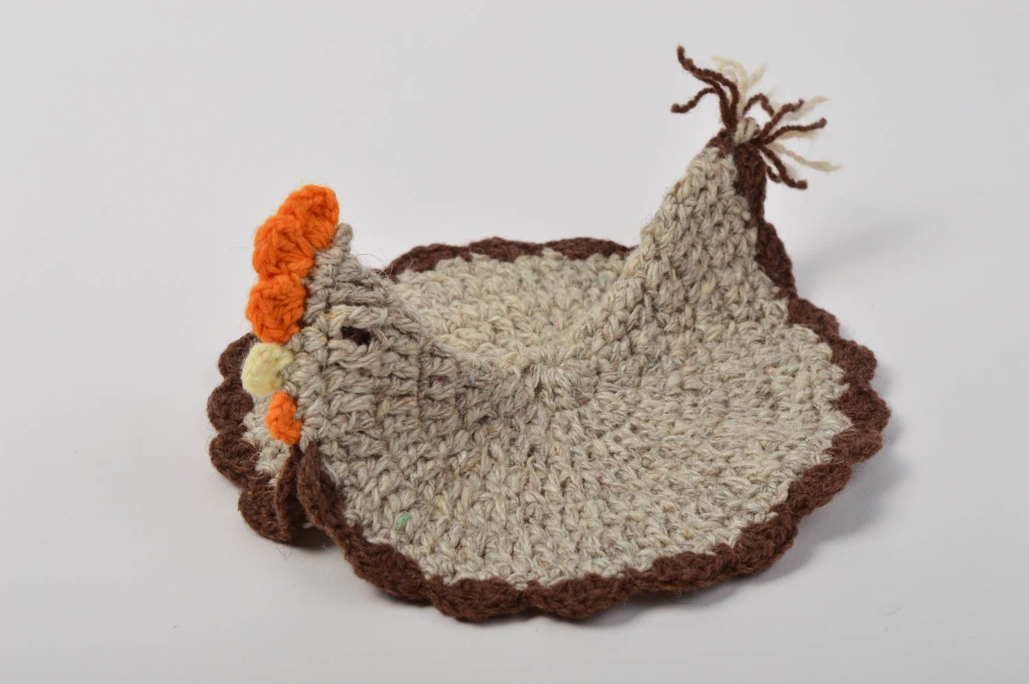 Agarradera al crochet hecha a mano accesorios de cocina textil para el hogar  foto 4