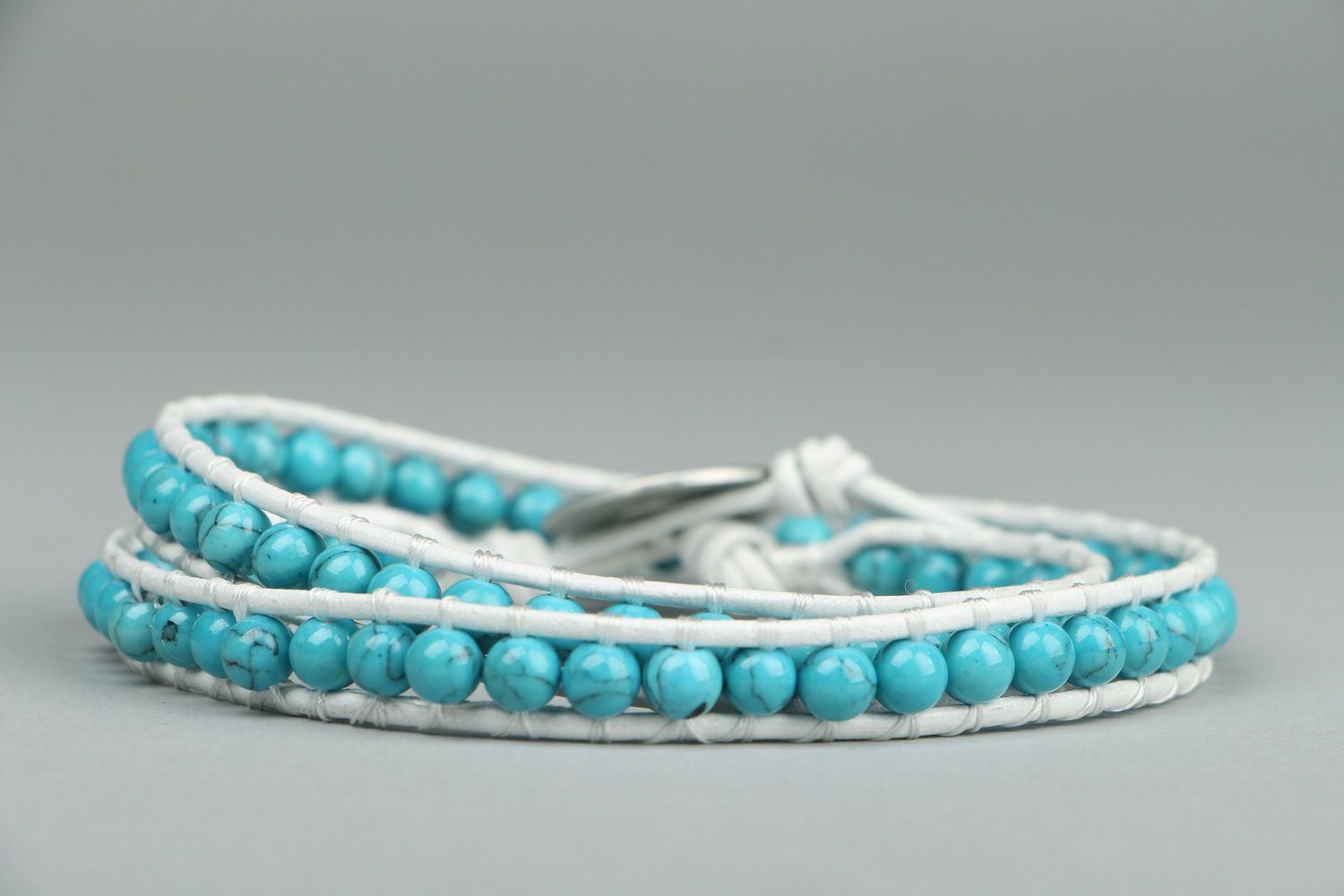 Bracelet made from turquoise stone photo 2