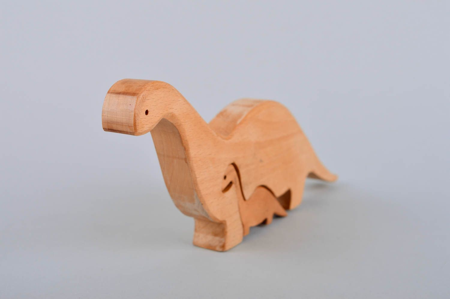 Handmade Spielzeug Holz Geschenk für Kinder Spielzeug aus Holz Dinofamilie foto 5