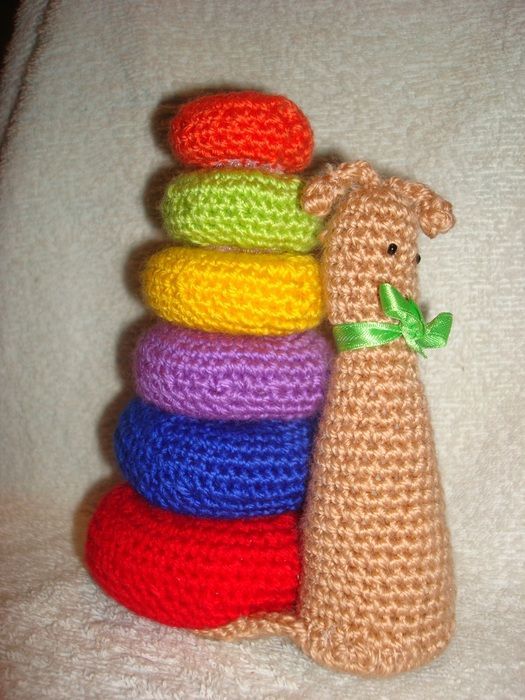Handmade educational crochet toy snail photo 3