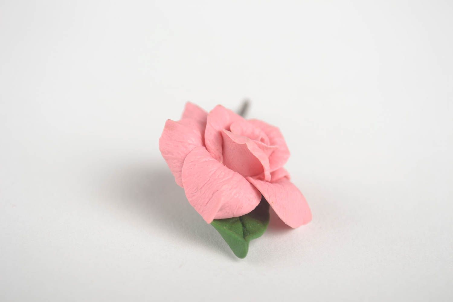 Horquilla con flor de porcelana fría artesanal accesorio de pelo regalo original foto 3
