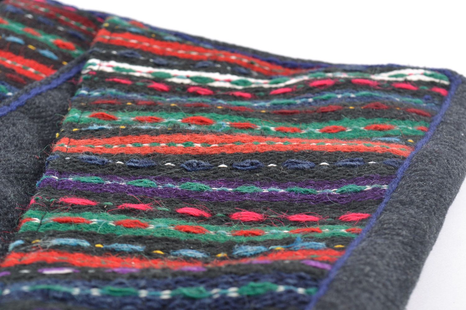 Bolso de lana artesanal con correa larga de estilo casual  foto 3