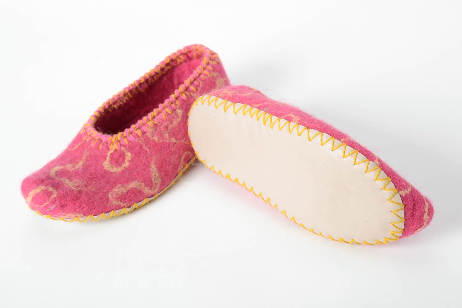 Zapatillas de casa hechas a mano de lana calzado femenino regalo original foto 4
