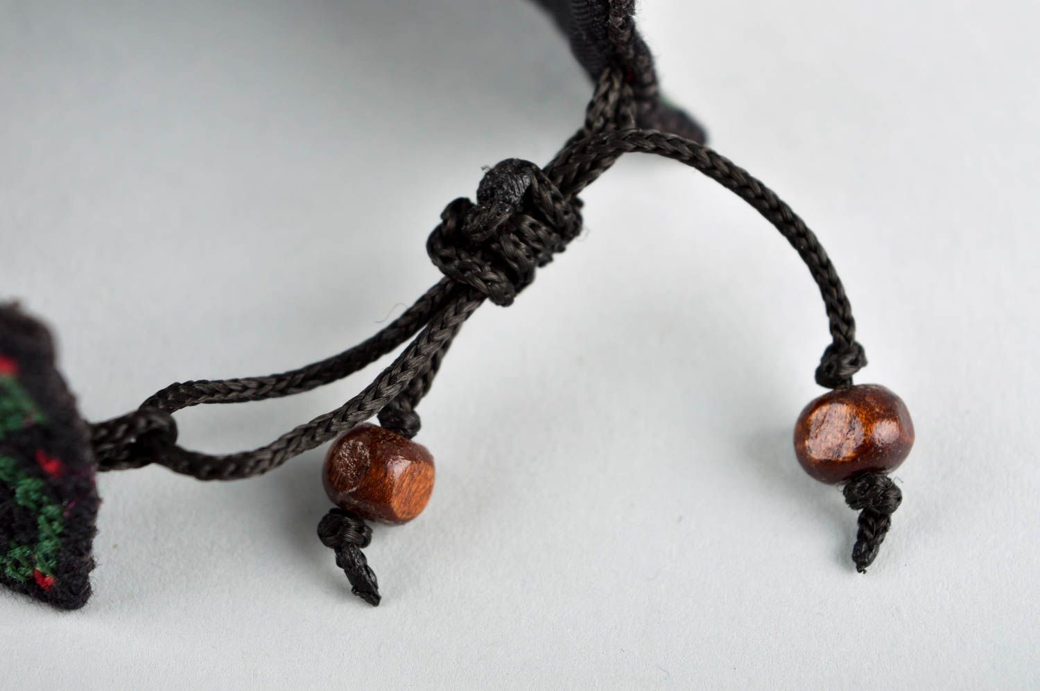 Bracelet textile Bijou fait main brodé large de style ethnique Accessoire femme photo 5