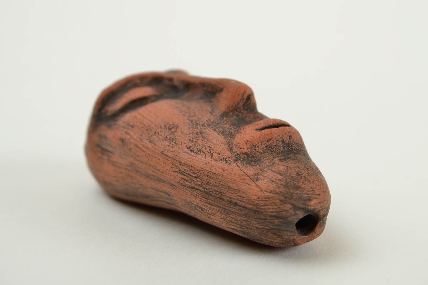 Handmade Ton Pfeife Accessoire für Männer Rauchen Zubehör aus Keramik Maske foto 3