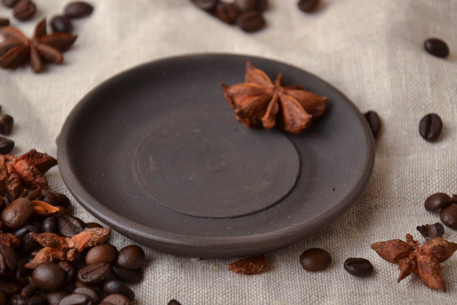 Ceramic saucer for cup photo 1