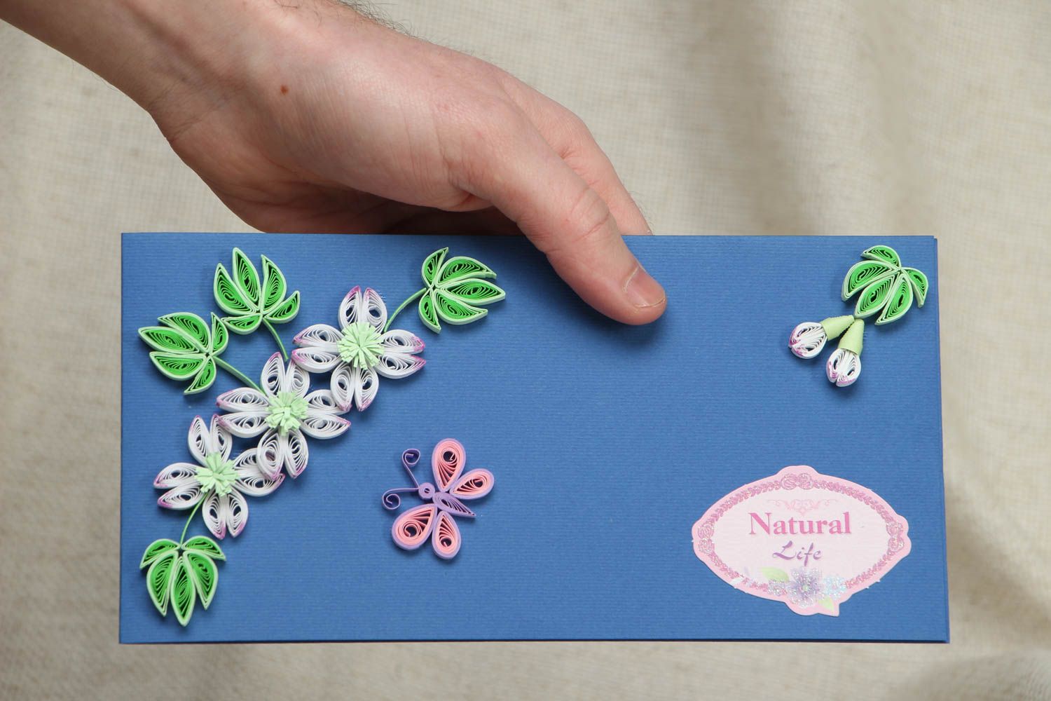 Handmade quilling greeting card photo 4