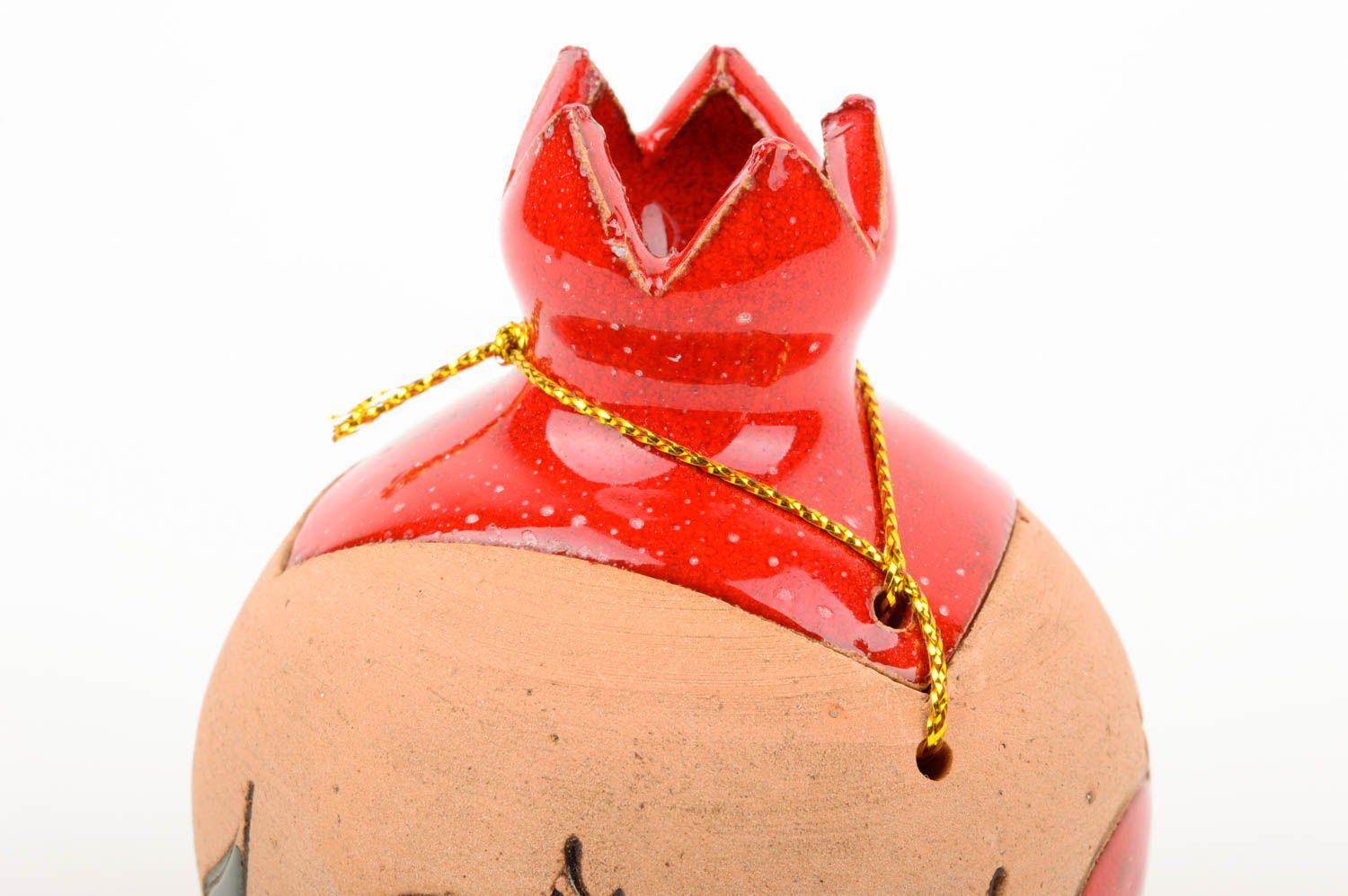 Boîte à bijoux originale faite main en argile peinte Cadeau femme Grenade photo 5