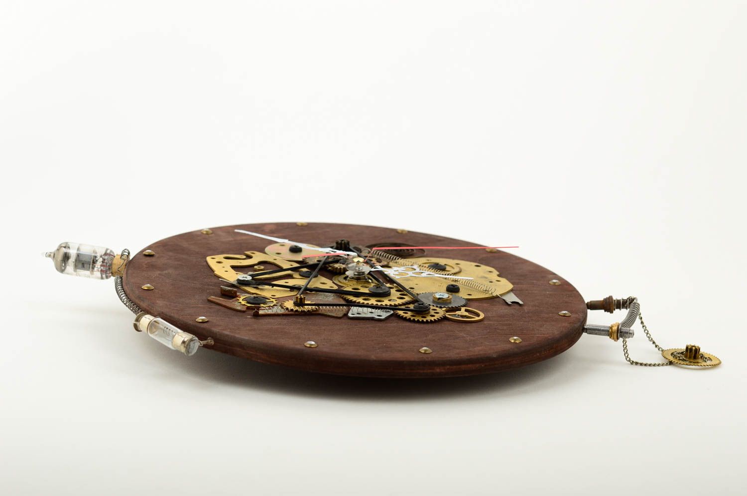 Оригинальные деревянные часы ручной работы настенные часы из дерева модные часы фото 3