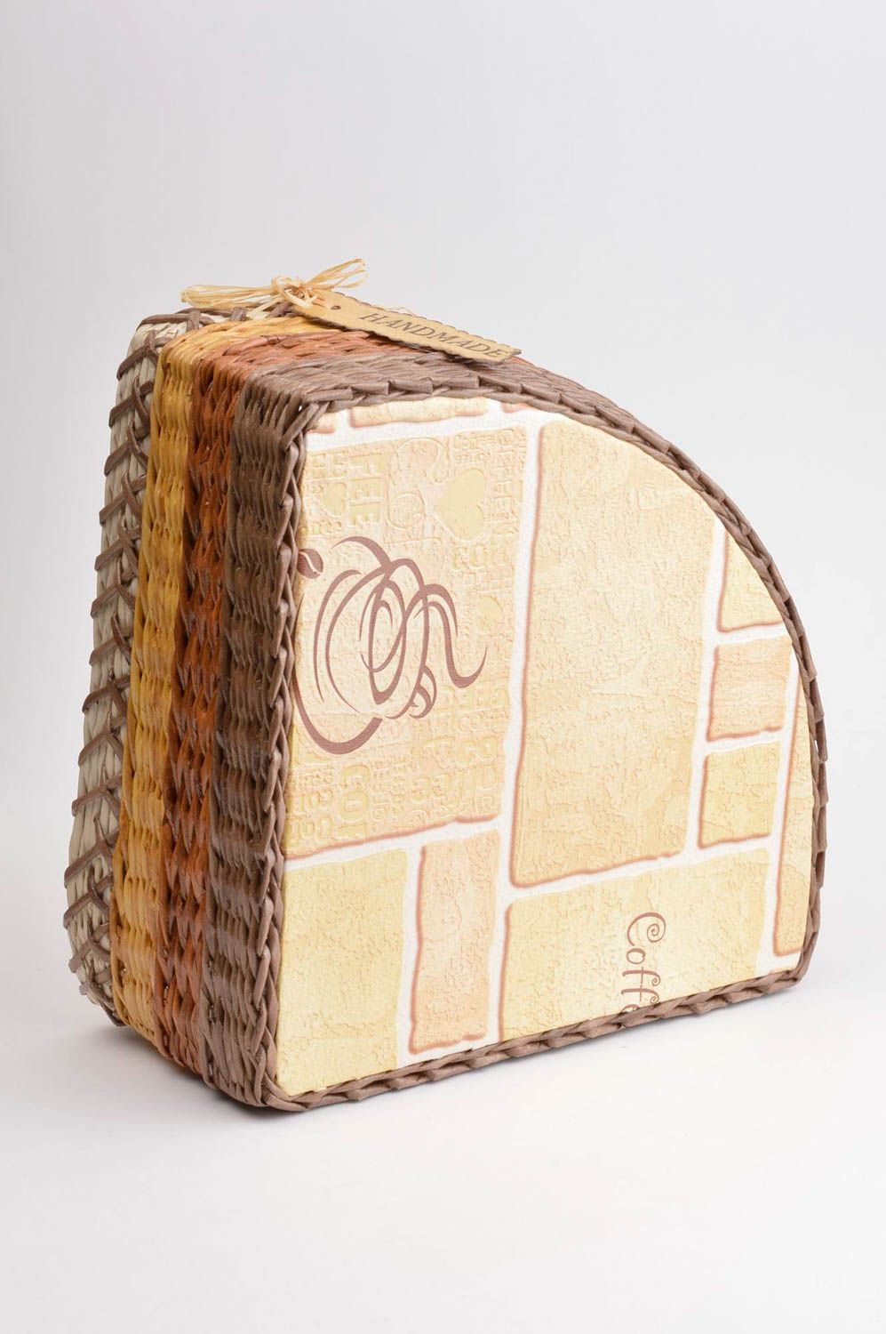 Handmade basket unusual gift interior decor paper box kitchen decor ideas photo 4