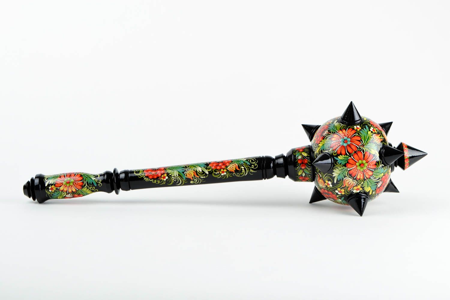 Handmade mace wooden weapon decorative painted mace decorative use only photo 5