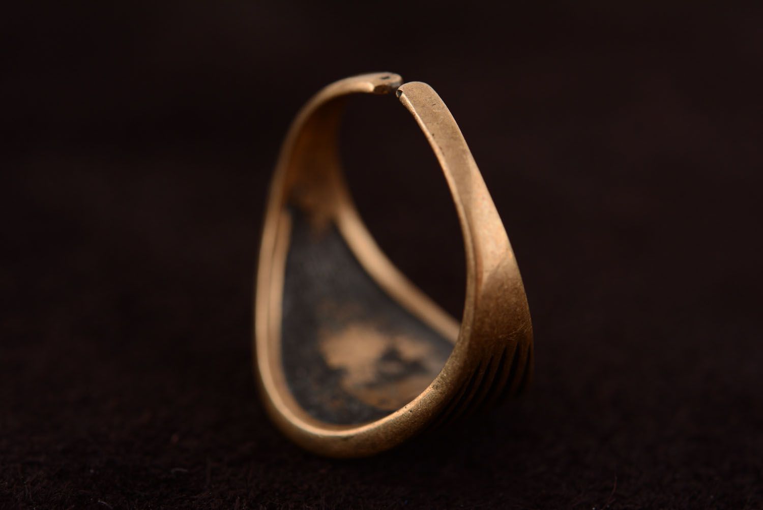 Бронзовый перстень Орел фото 5