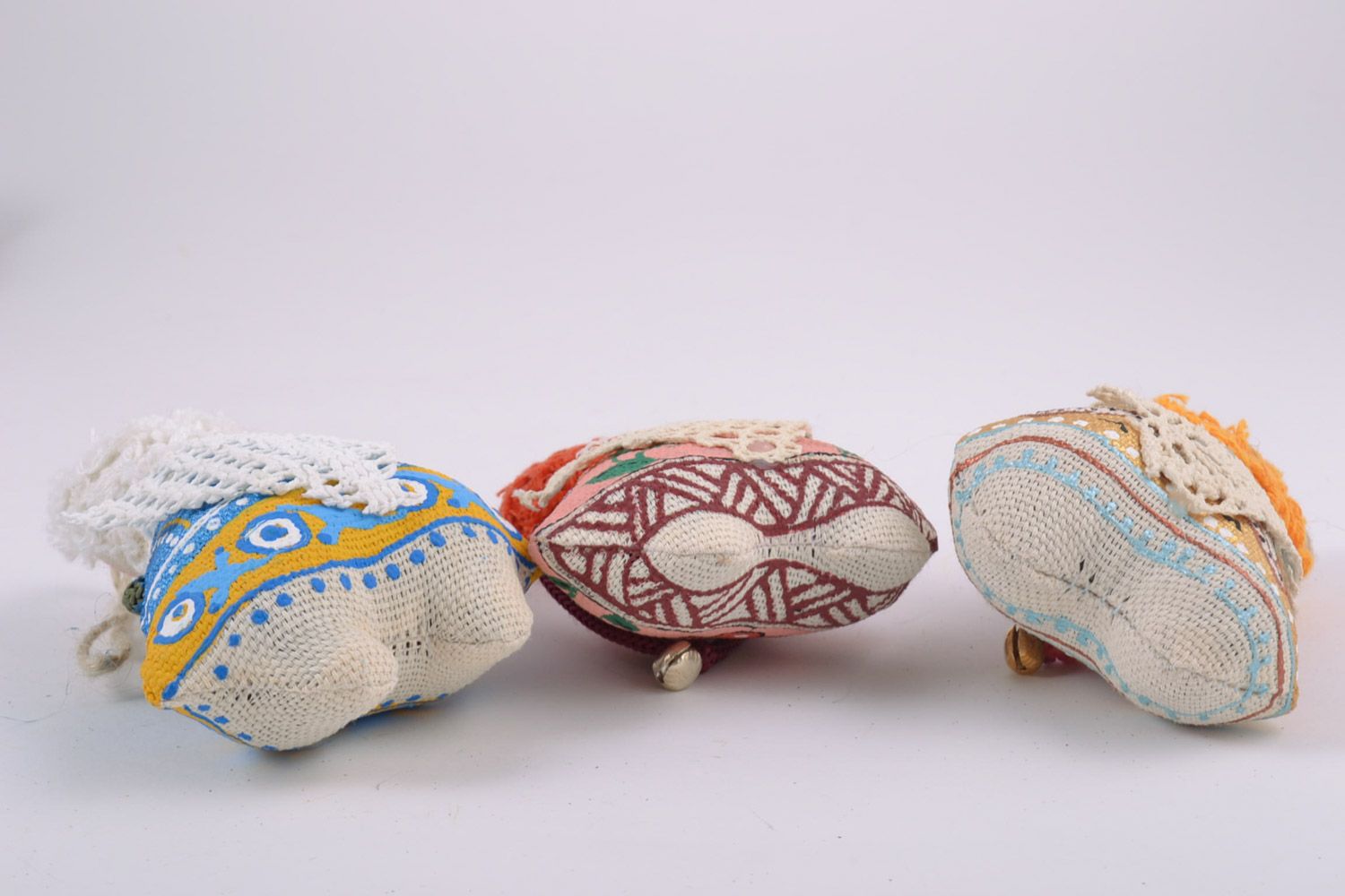 Set of handmade flavored fabric soft interior pendants 3 pieces Angels photo 4