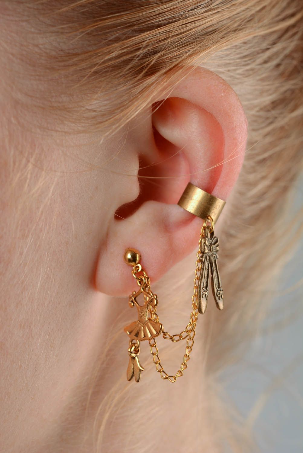 Bronze cuff earrings First Dance photo 3