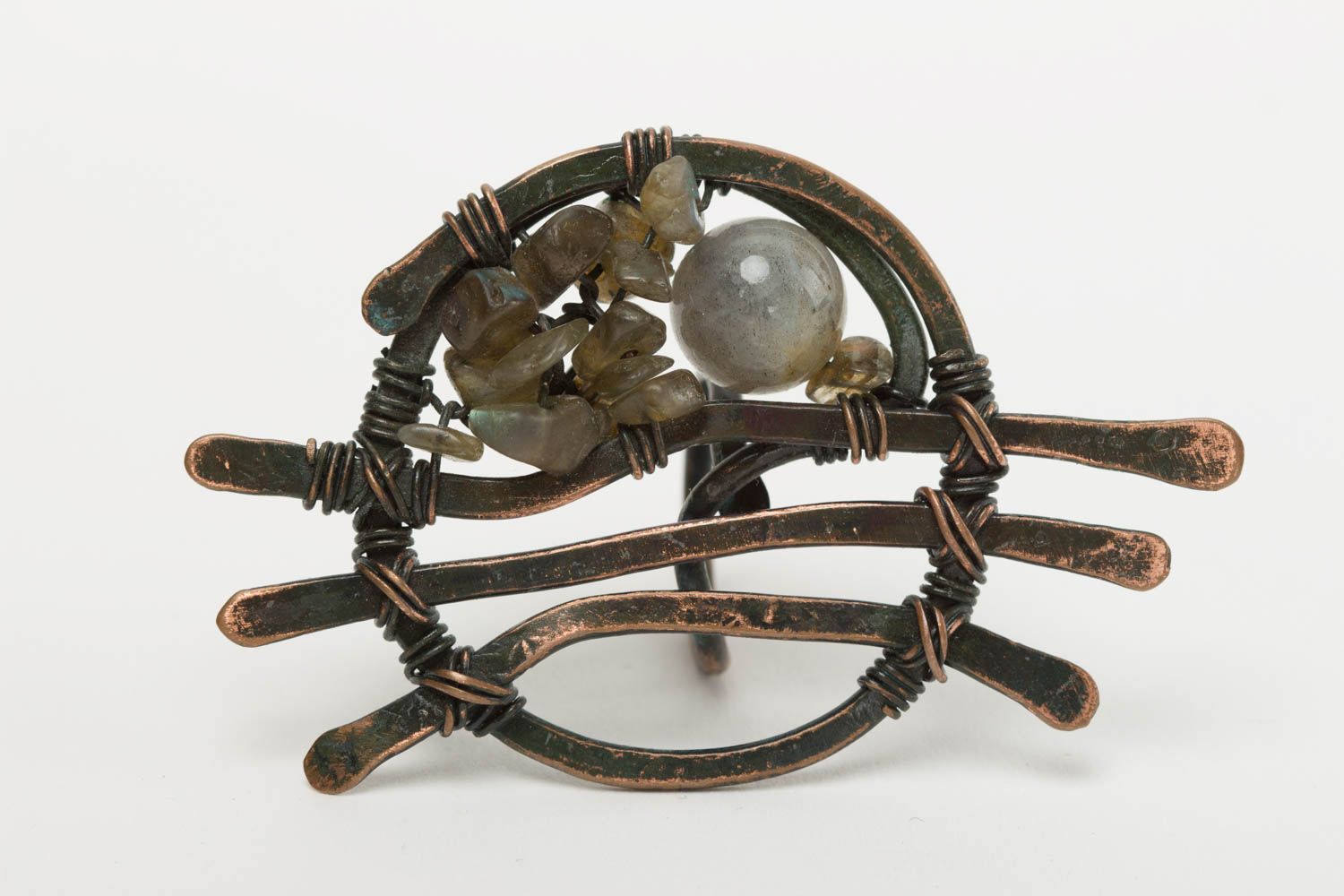 Handmade Ring Damen Schmuck Ring aus Kupfer Geschenk Ideen Designer Accessoire  foto 2