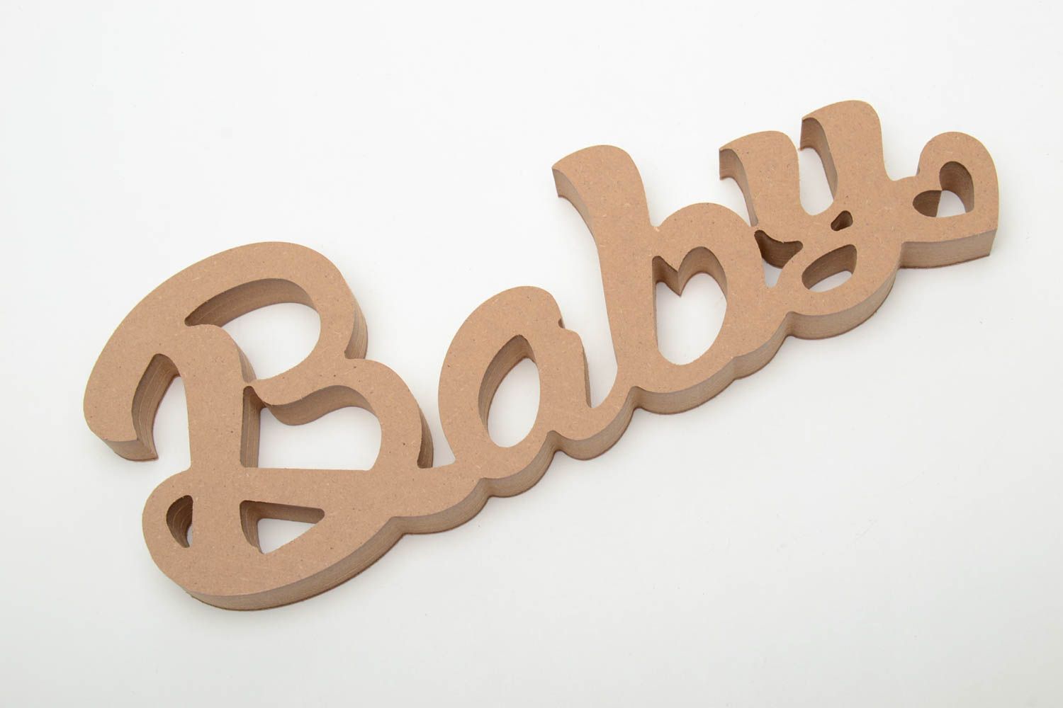 Holz Schriftzug Baby aus mitteldichter Faserplatte foto 2