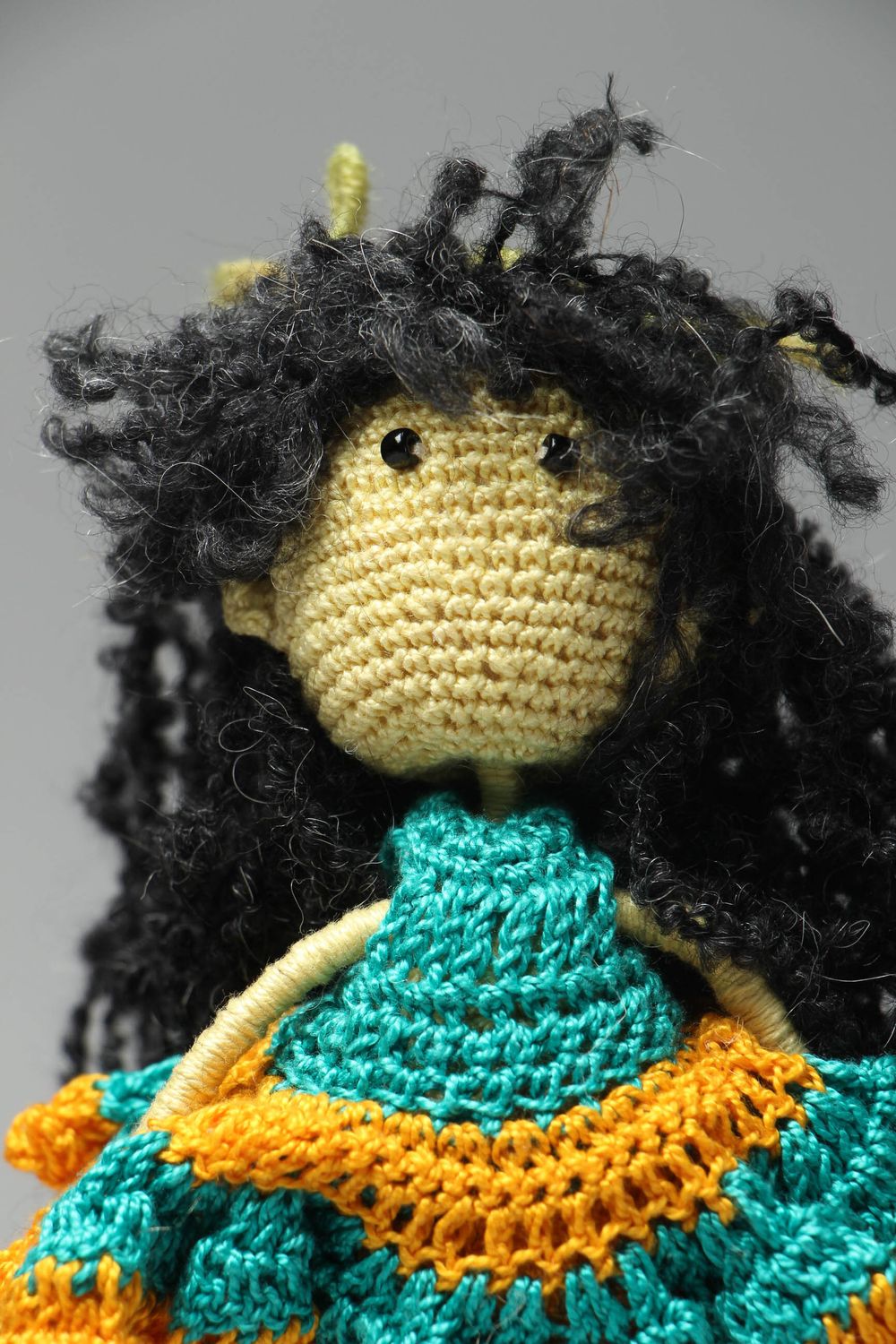 Bambola a maglia fatta a mano pupazzo morbido giocattolo da bambine a uncinetto
 foto 2