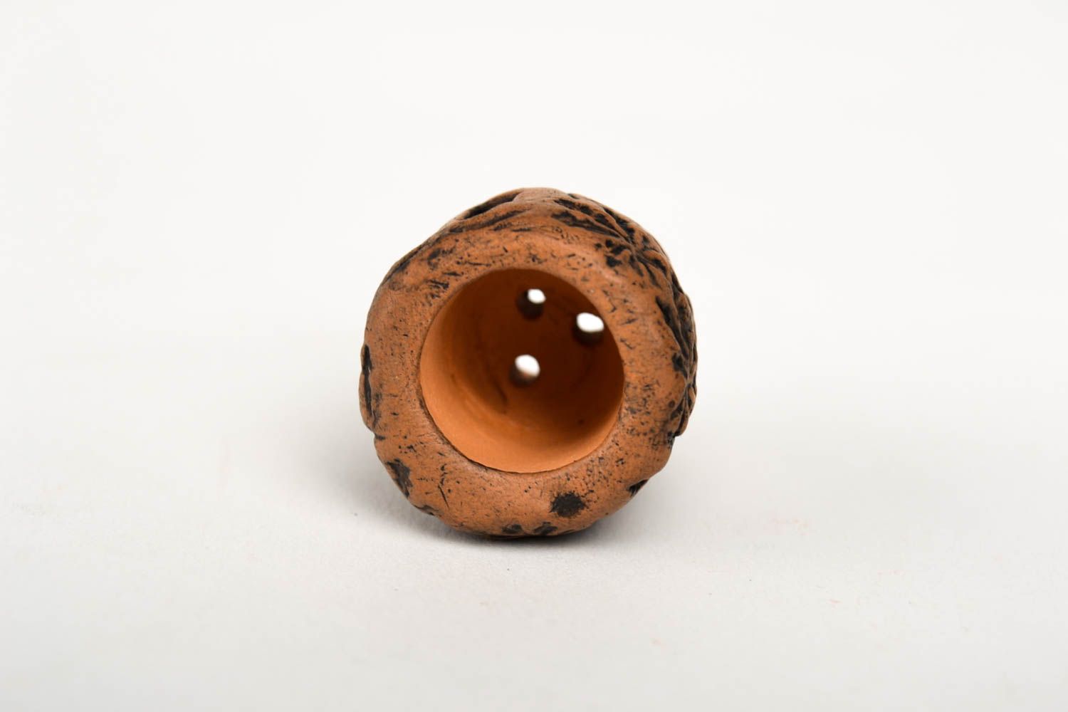 Unusual smoking bowl handmade clay thimble for smoking designer souvenir photo 5