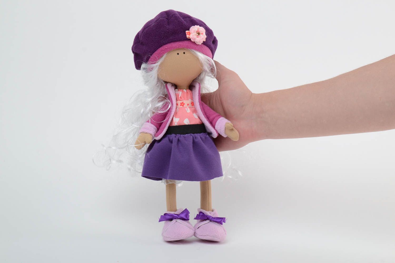 Exklusive Interieur Puppe handmade aus Textil klein für Mädchen und für Haus Dekor foto 5