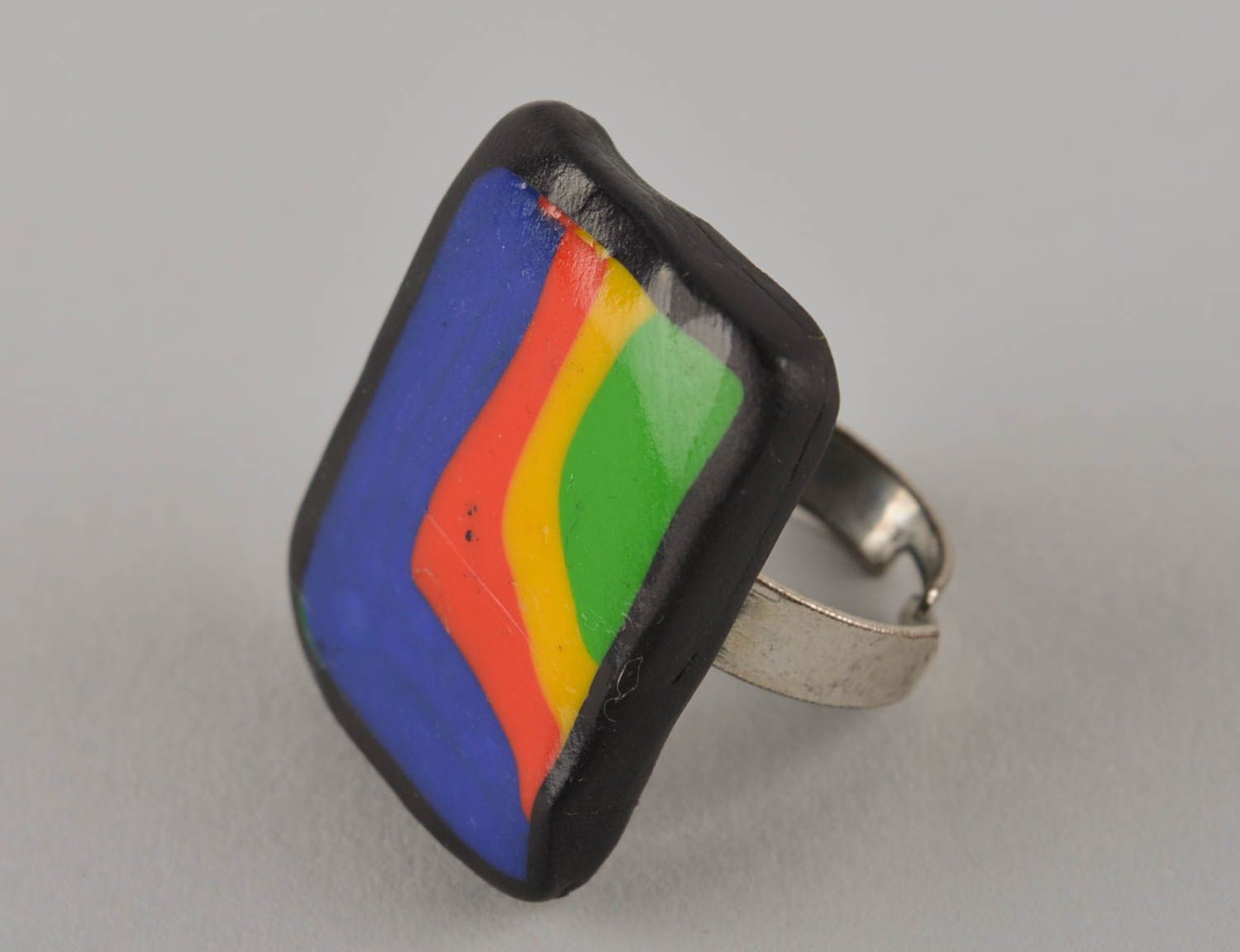 Ring Damen Handmade Schmuck Ring aus Leder Designer Accessoires Geschenk Ideen foto 2