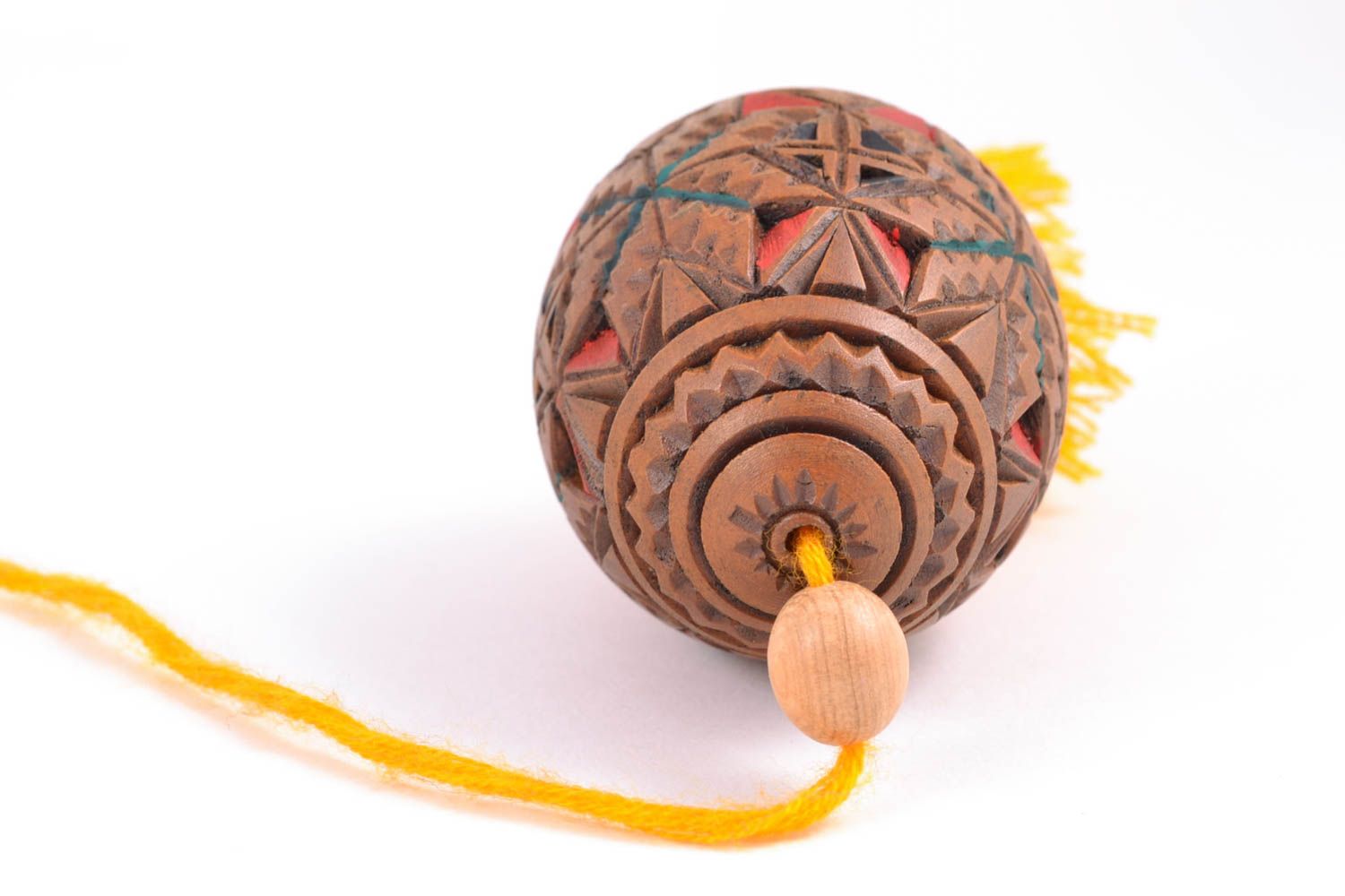 Huevo artesanal original y tallado elemento decorativo regalo para Pascua foto 4