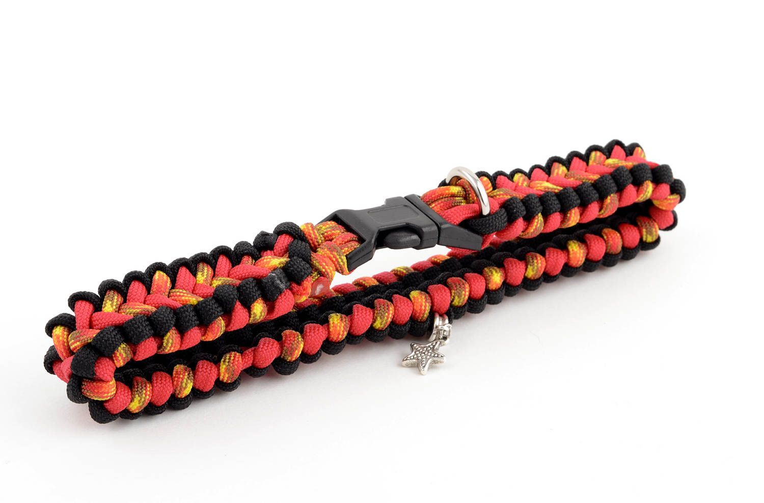 Handmade luxus Hundehalsband exklusives Hundezubehör Halsband für Hunde grell foto 4