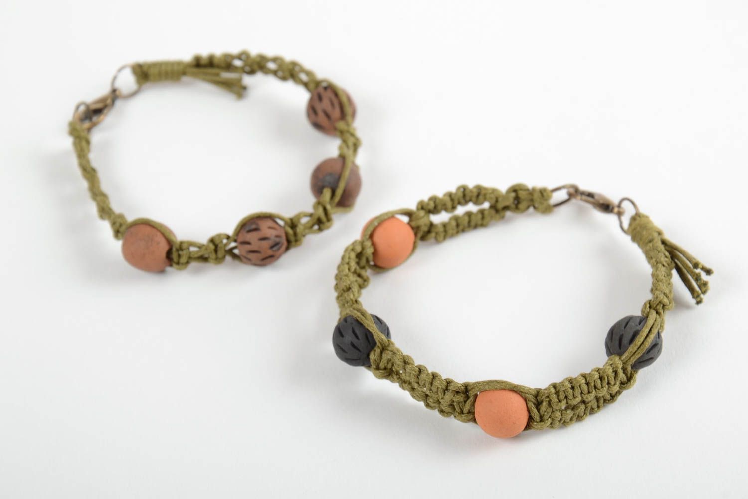 Handmade bracelet paired bracelets beads jewelry designer accessory unusual gift photo 6