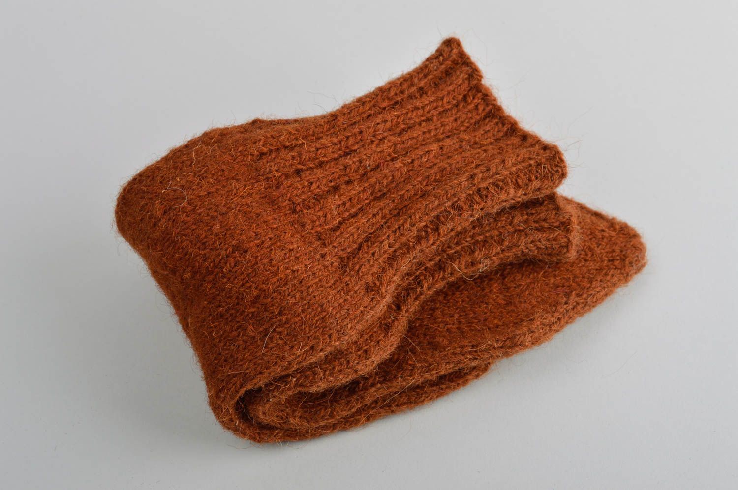 Handmade female cute socks unusual designer socks woolen winter socks photo 5