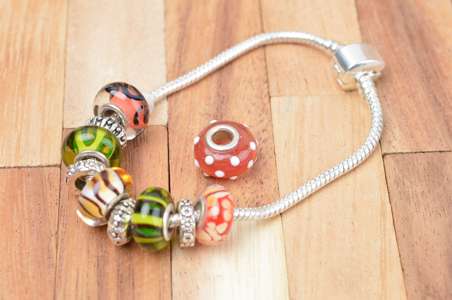 Handmade glass bead glass beads jewelry making ideas DIY accessories design photo 4