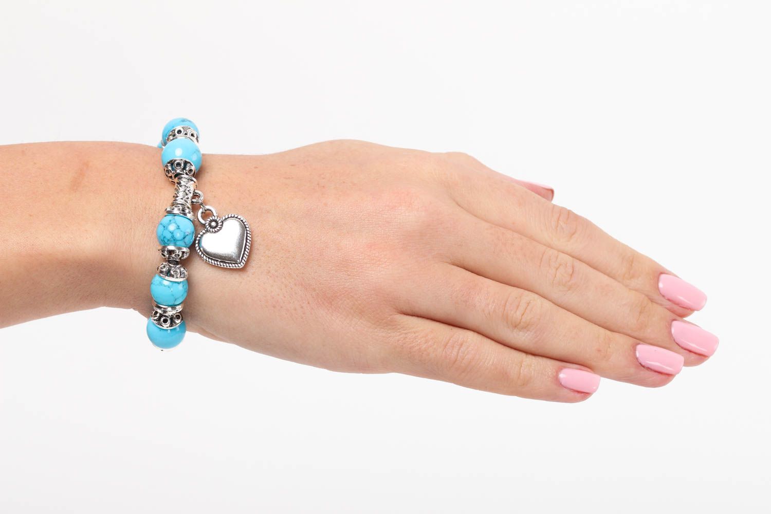Hand-woven bracelet handmade turquoise bracelet stylish jewelry for women photo 5